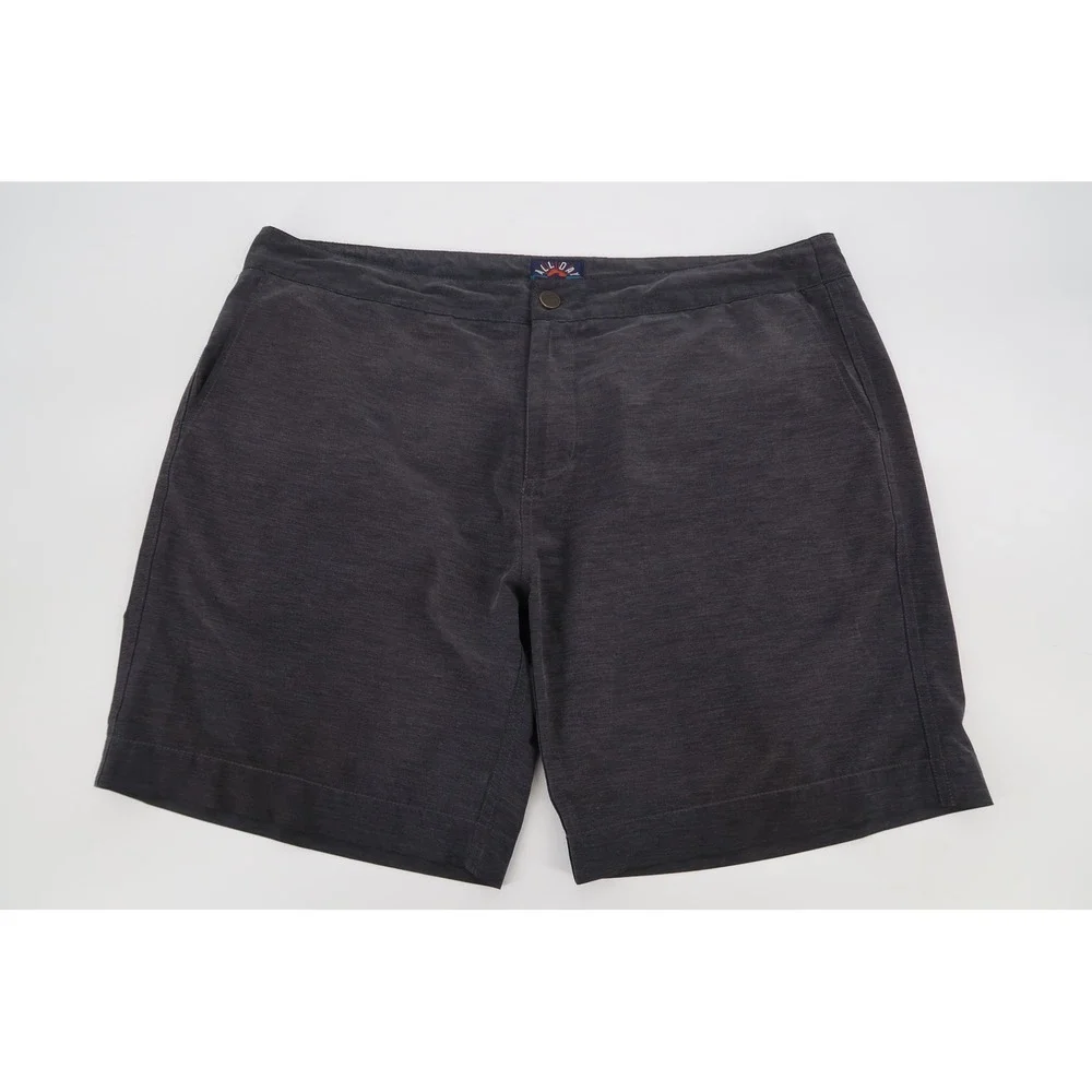 Faherty All Day Shorts Mens 38 Charcoal Gray Hybrid Stretch Quick Dry 8 Inseam